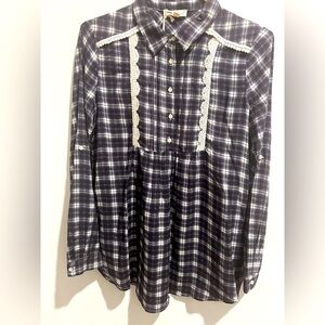 NWT Hem & Thread | Plaid Shirt with Bib Detail